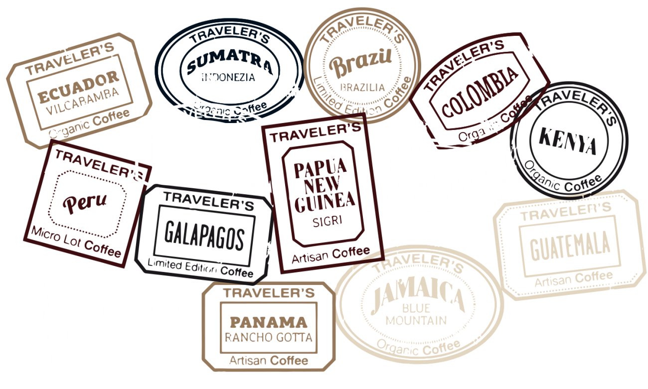 stamps artisan coffee design branding stickers